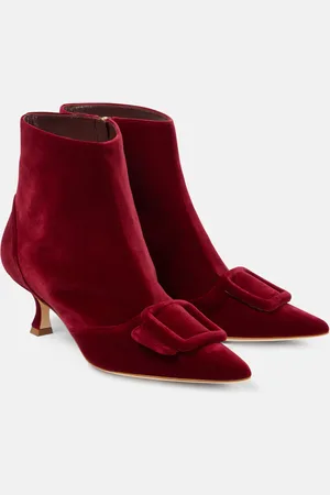 Manolo Blahnik Ankle Boots Baylow 60 aus Samt