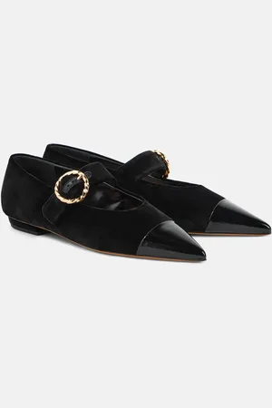 ULLA JOHNSON Mary-Jane-Ballerinas Kiki aus Veloursleder
