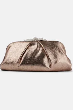 Aquazzura Verzierte Clutch Very Bow Tie aus Satin