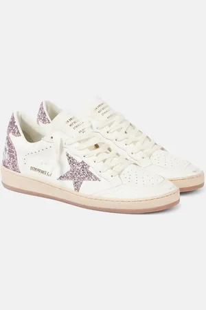 Golden Goose Sneakers Ball Star aus Leder mit Glitter