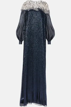 Oscar de la Renta Verzierter Kaftan aus Musselin