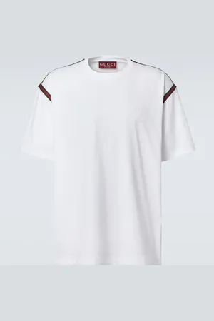 Gucci Besticktes T-Shirt aus Baumwoll-Jersey