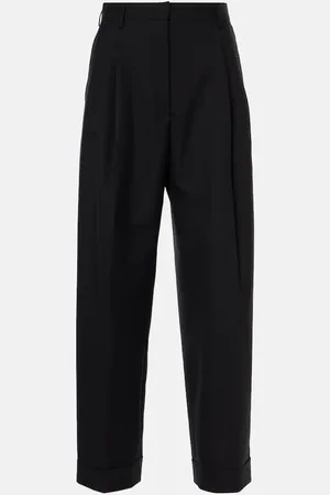 DRIES VAN NOTEN Weite High-Rise-Hose aus Wolle