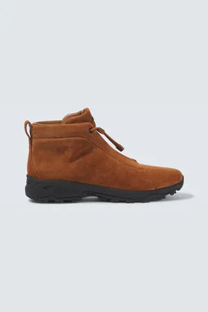 Ermenegildo Zegna Ankle Boots Triple Stitch Vetta aus Veloursleder