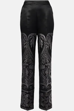 Etro Weite Hose aus einem Seidengemisch