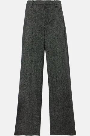 Brunello Cucinelli Weite Hose aus einem Wollgemisch
