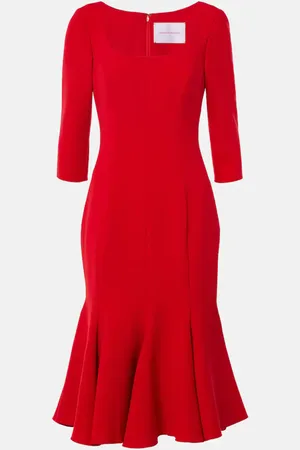 Carolina Herrera Midikleid aus Crêpe