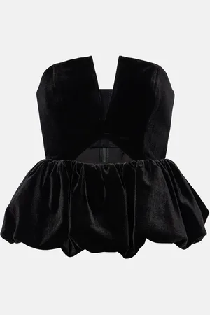Self-Portrait Bandeau-Top aus Samt