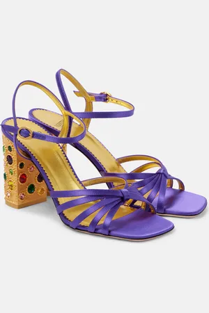 VALENTINO GARAVANI Sandalen Preshoes 90 aus Satin mit Kristallen