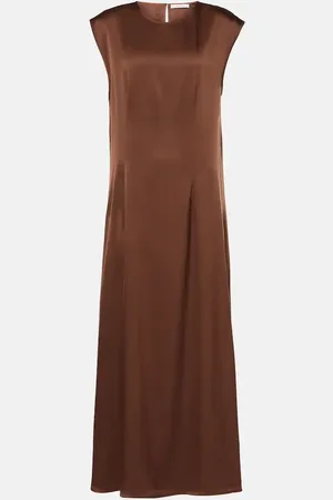 ASCENO Maxikleid Rose aus Seidensatin