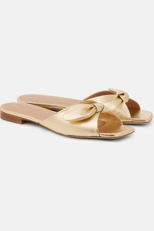 MALONE SOULIERS Pantoletten Vargas 10 aus Metallic-Leder