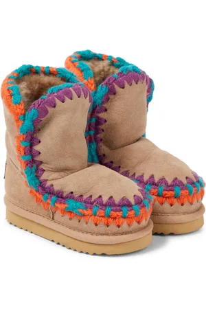 Mou Schneestiefel aus Veloursleder mit Shearling