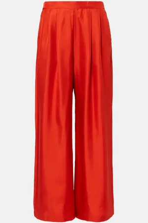 ASCENO Weite Hose Isola aus Seiden-Twill