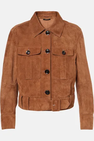 Tom Ford Cropped-Jacke aus Veloursleder