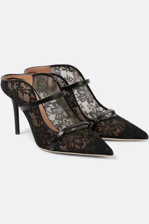 MALONE SOULIERS Mules Maureen 85 mit Spitze und Leder