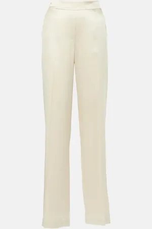 Joseph Gerade Mid-Rise-Hose Tova aus Seidensatin