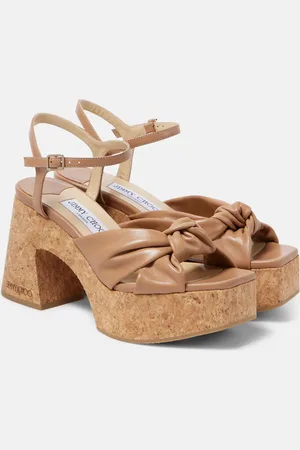 Jimmy Choo Plateausandalen Heloise 95 aus Leder