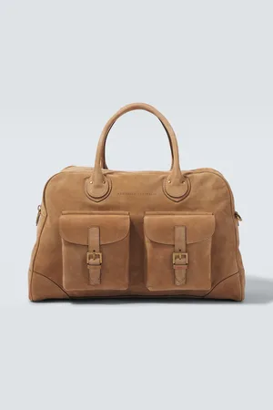 Brunello Cucinelli Weekender aus Veloursleder