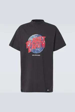 Balenciaga T-Shirt Planet Earth aus Baumwolle