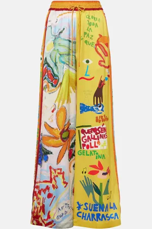 ALÉMAIS Alémais Weite Hose La Charrasca aus Seidensatin