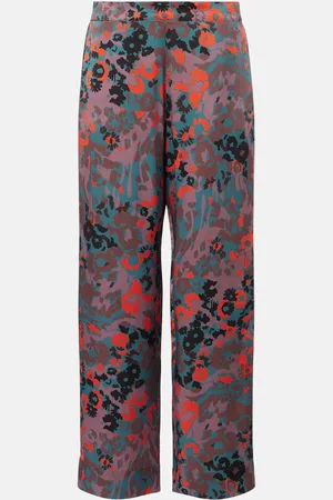 ASCENO Gerade Hose aus Seiden-Charmeuse