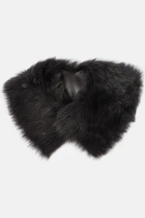 Totême Kragen aus Shearling mit Leder