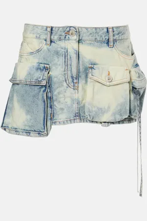 The Attico Low-Rise Jeansrock Fay