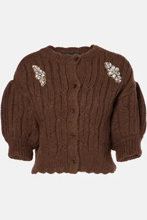 Simone Rocha Verzierter Cardigan aus einem Wollgemisch