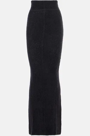 Rick Owens Maxirock Pillar aus einem Wollgemisch