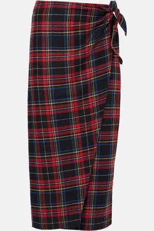 Ralph Lauren Wickelrock aus einem Wollgemisch