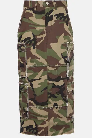 Vetements Midirock Camouflage aus Baumwolle