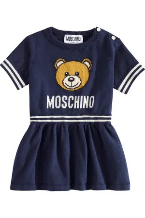 Moschino Baby Kleid Teddy Bear aus Baumwolle und Wolle