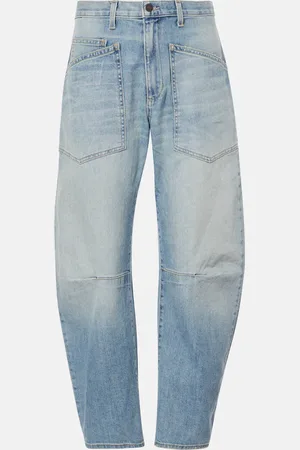 NILI LOTAN High-Rise Barrel Jeans Shon
