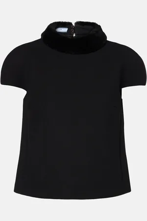 Prada Top aus Wolle mit Shearling