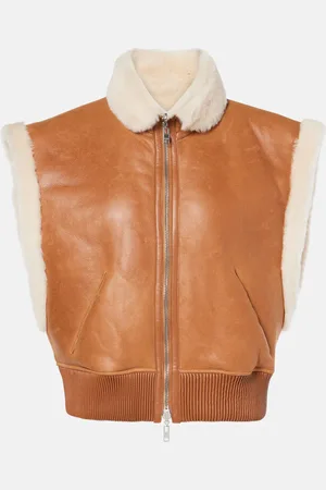 Isabel Marant Weste Edwina aus Leder mit Shearling