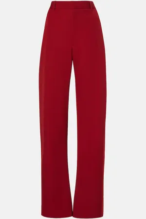 Bottega Veneta Gerade High-Rise-Hose aus Woll-Twill