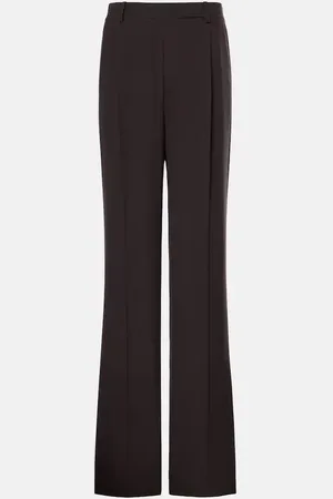 Saint Laurent Gerade High-Rise-Hose aus Seiden-Crêpe