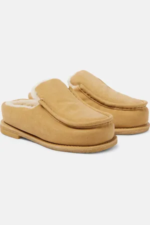 J.W.Anderson Slippers aus Veloursleder mit Shearling