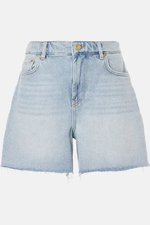 Ganni High-Rise Jeansshorts