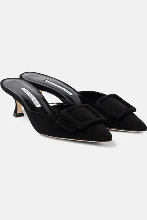 Manolo Blahnik Mules Maysale 50 aus Veloursleder