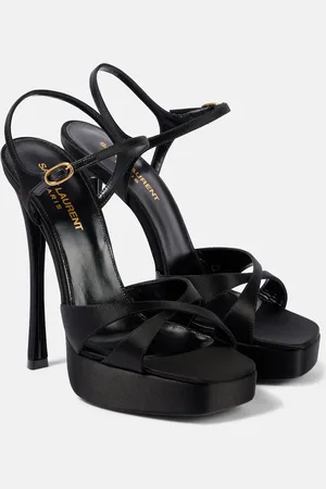 Saint Laurent Plateausandalen Debbie 110 aus Satin