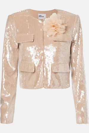 Self-Portrait Jacke mit Pailletten