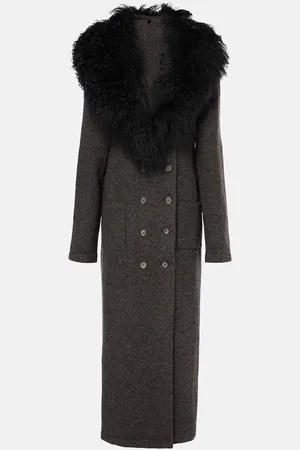 MAGDA BUTRYM Mantel aus Kaschmir mit Shearling