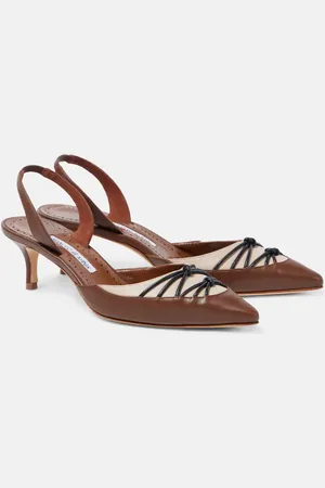 Manolo Blahnik Slingback-Pumps Maretsli 50 aus Leder