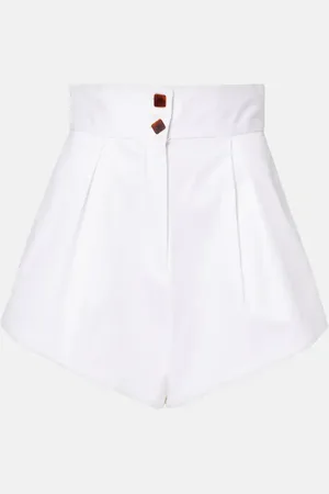 Adriana Degreas High-Rise Shorts aus einem Baumwollgemisch