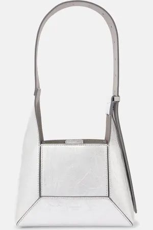 Jimmy Choo Schultertasche Diamond Small aus Metallic-Leder