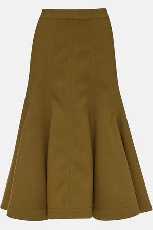Bottega Veneta Midirock aus Woll-Crêpe