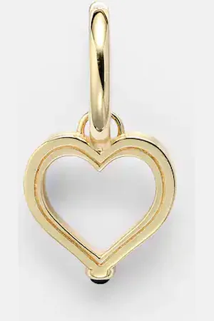 Marie Lichtenberg Einzelner Ohrring Baby Charm Heart aus 18kt Gelbgold mit Saphir