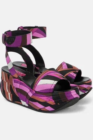 Puccini Plateausandalen ami Iride aus Satin