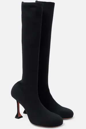 Amina Muaddi Stiefel Veneda 95 aus Strick